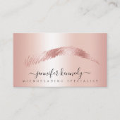 Brows Specialist Rose Gold Foil Metallic Moderne Visitenkarte (Vorderseite)
