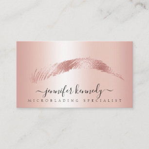 Brows-Spezialist Rose Gold Folie Metallic Modern Visitenkarte