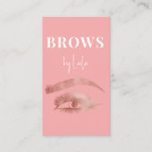 Brows Typografie Eyebrow Salon Foto Luxus Visitenkarte (Vorderseite)