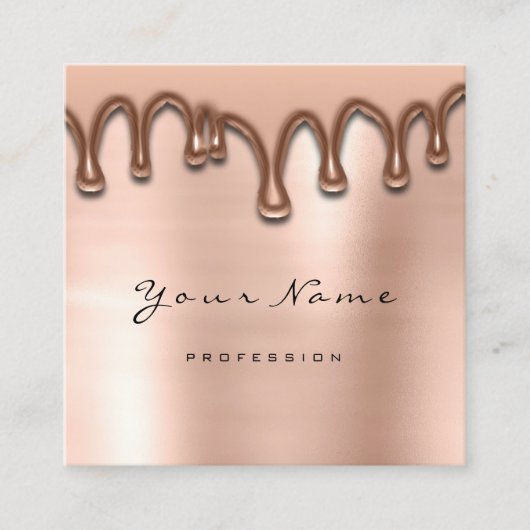 Brows Wax Lash einfach schmiedeeiserne Tropfen Quadratische Visitenkarte (Vorderseite)