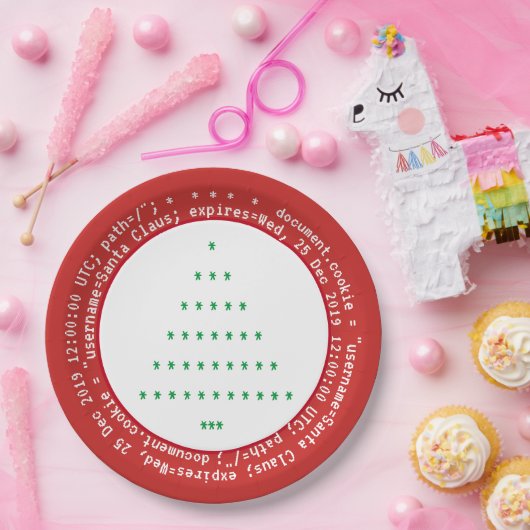 Browser-Cookies für Weihnachts-Teller Pappteller (Party)