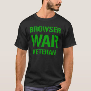 BROWSER-KRIEGS-VETERAN - Grün auf schwarzem T-Shirt