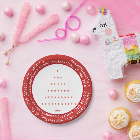 Browsercookies für Weihnachtsbäume Pappteller (Party)