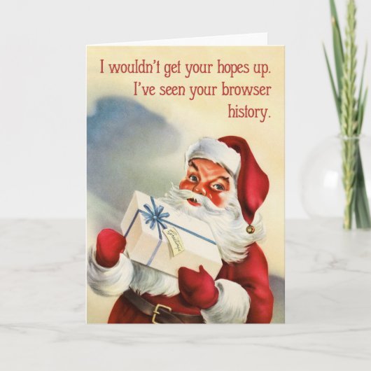Browsergeschichte - lustige Weihnachtskarte Feiertagskarte (Vorderseite)