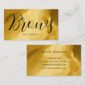 Browsers Typografy Gold Pinselstrich Business Card Visitenkarte (Vorne/Hinten)