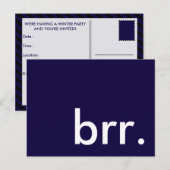 brr. es ist ein Party im Winter! Einladungspostkarte (Vorne/Hinten)