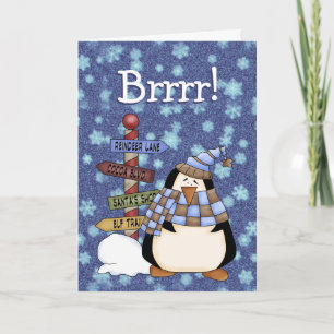 Brr! Frohe Festtage-benutzerdefinierte Karte