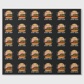Brr-ger Funny Freezing Burger Pun Dark BG Geschenkpapier (Flach)