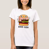 Brr-ger Funny Freezing Burger Pun T-Shirt (Vorderseite)