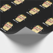 Brr ito Funny Freezing Cold Burrito Pun Dark BG Geschenkpapier (Ecke)
