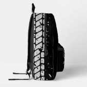 BRR-Logo Gray Lettering "Das Leben beginnt am ..." Bedruckter Rucksack (Links)