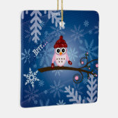 Brr...Rosa Schüssel, Schneeflocke Design Keramik O Keramikornament (Rechts)