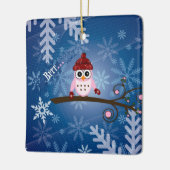 Brr...Rosa Schüssel, Schneeflocke Design Keramik O Keramikornament (Links)