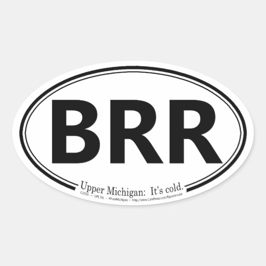 BRR UP Michigan European Style Tax Sticker (Vorderseite)