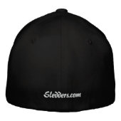 "BRRAAAAPP" Sledders.com Black Flexfit Hat Bestickte Kappe (Rückseite)