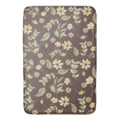 Brrown Whimsy Retro Floral Badematte (Vorderseite Vertikal)