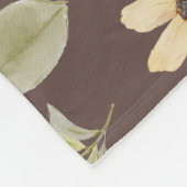 Brrown Whimsy Retro Floral Fleecedecke (Ecke)