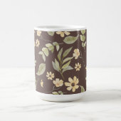 Brrown Whimsy Retro Floral  Kaffeetasse (Mittel)