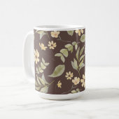 Brrown Whimsy Retro Floral  Kaffeetasse (Vorderseite Links)