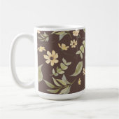 Brrown Whimsy Retro Floral  Kaffeetasse (Links)