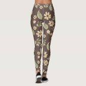 Brrown Whimsy Retro Floral Leggings (Rückseite)