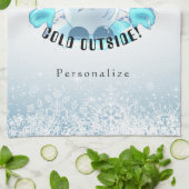 Brrr, Baby, es ist kalt draußen Küchentuch (Gefaltet)