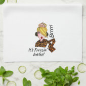 "Brrr - Es ist Freezins' Ikkeln!" Geschirrtuch (Gefaltet)