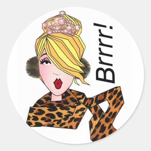 "Brrr! Es ist kalt!" Diva Stickers (Vorderseite)