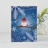 Brrr...rosa Owl, Karte (Stehend Vorderseite)