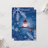 Brrr...rosa Owl, Karte (Vorderseite/Rückseite Beispiel)