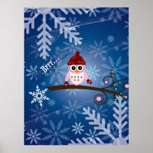 Brrr...rosa Owl, Poster