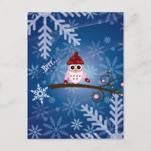 Brrr...rosa Owl, Postkarte
