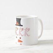 BRRR Snowmans Gesicht Kaffeetasse (VorderseiteRechts)