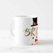 BRRR Snowmans Gesicht Kaffeetasse (Vorderseite Links)