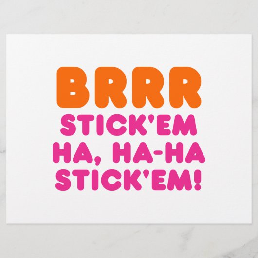 BRRR STICK 'EM HA, HA-HA STICK 'EM! FLYER (Hinten)