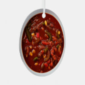 Brrr Weihnachten ist ein Chili | Funny Food Puff Ornament Aus Metall (Vorderseite Rechts)