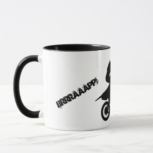 "BRRRAAAPP! "Text Dirtbike Tasse (Links)