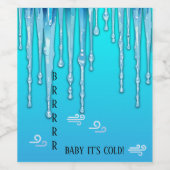 "BRRRR" "Baby Es ist kalt!" Weinetiketten Weinetikett (Einzelnes Label)