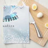 Brrrr, Baby ist es kalte Außenseite - Geschirrtuch (Viertel Falte)