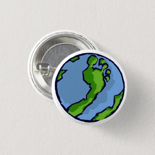 BRS künstlerische grüne Fuß-Kugel rund Button (Vorne & Hinten)