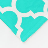 Brt Aqua Wht marokkanisch #5 HotPink2 Initial Mono Fleecedecke (Ecke)