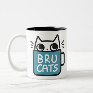 Bru Katzen-Kaffee-Tasse Zweifarbige Tasse