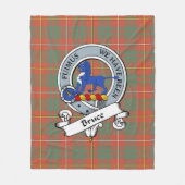 Bruce Ancient Clan Abzeichen Tartan Kariert Fleecedecke (Vorderseite)