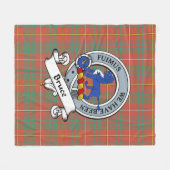 Bruce Ancient Clan Abzeichen Tartan Kariert Fleecedecke (Vorderseite (Horizontal))