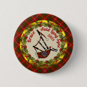 Bruce Bagpipe Personalisiert Auld Lang Syne Button (Vorderseite)