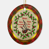 Bruce Bagpipe Weihnachten Keramik Ornament (Links)