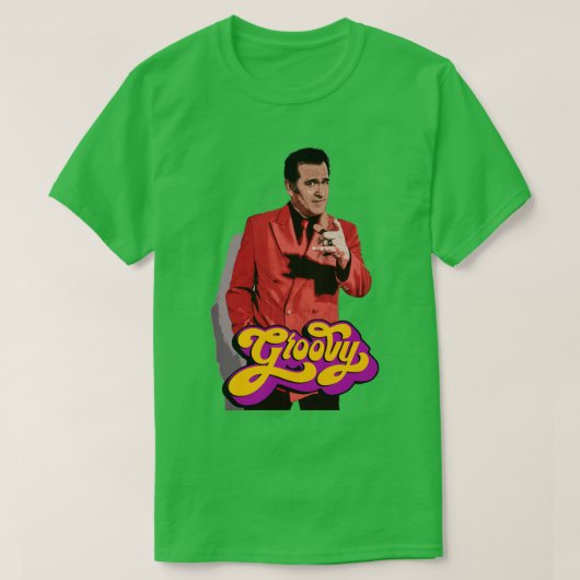 Bruce Campbell Groovy T-Shirt (Design vorne)