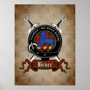 Bruce Clan Abzeichen auf dem Wall Poster 18x24