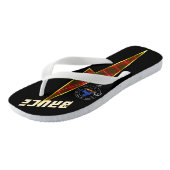 Bruce Clan Abzeichen Blitzschlag Flip Flops Badesandalen (Schrägansicht)