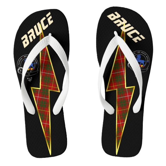 Bruce Clan Abzeichen Blitzschlag Flip Flops Badesandalen (Fußbett)